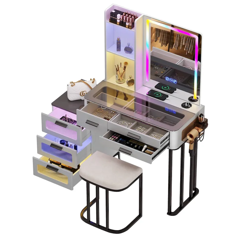 Makeup Vanity with LED Light