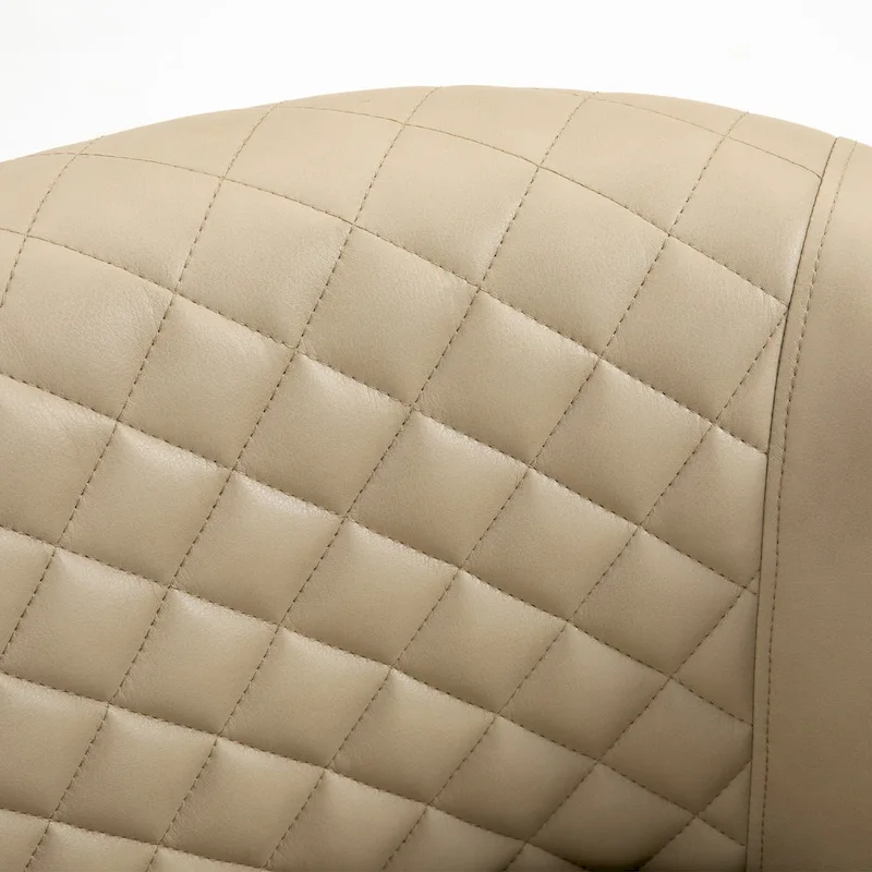 Axia 4 Set Modern Faux Leather Barrel Accent Chair with Wood Legs