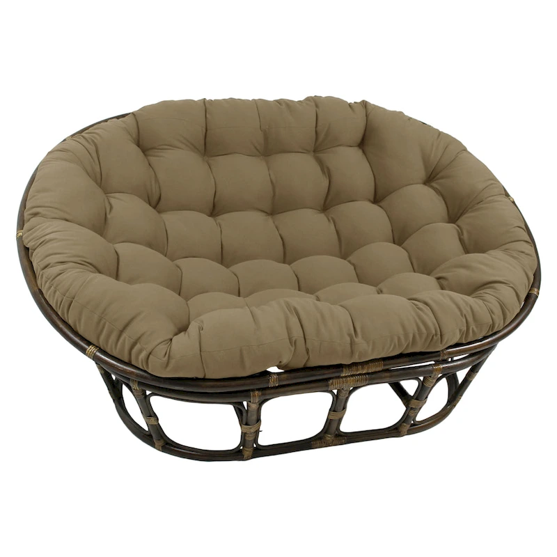 65-inch by 48-inch Solid Twill Double Papasan Cushion (Cushion Only)