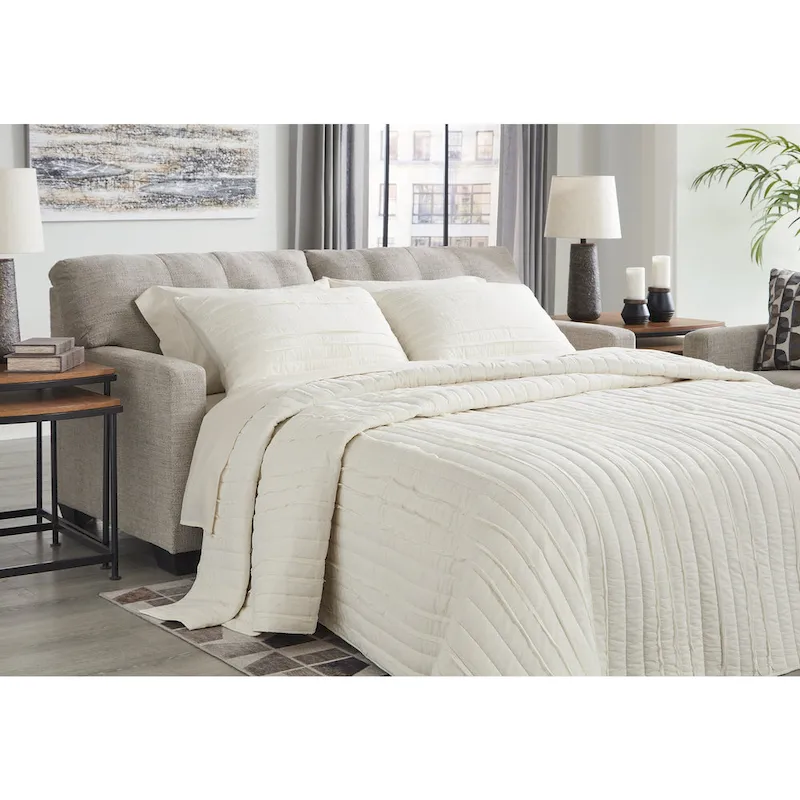 Signature Design by Ashley Mahoney Beige Full Sofa Sleeper - 75 W x 38 D x 37 H