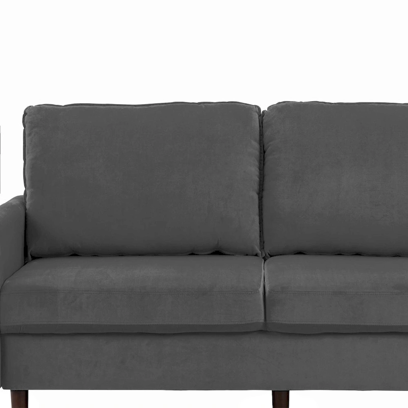 2 Pices Velvet Loveseat Wood Legs Sofa