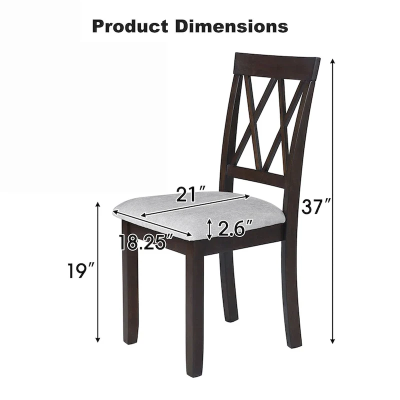 Dining Room Chairs Set of 2, Accent Diner Chairs Upholstered Fabric Side Stylish Kitchen Chairs