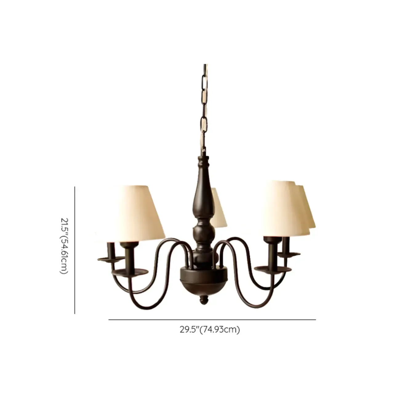 3-8 Lights Modern Classic Metal and Fabric Chandelier Light