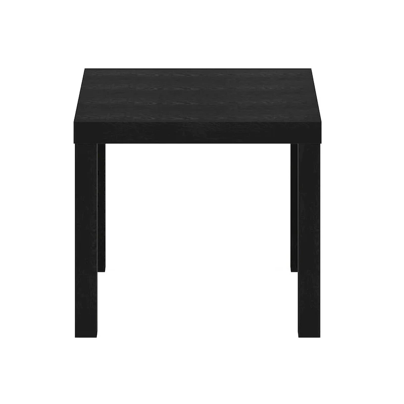 Classic Homey Square Side Table, Black
