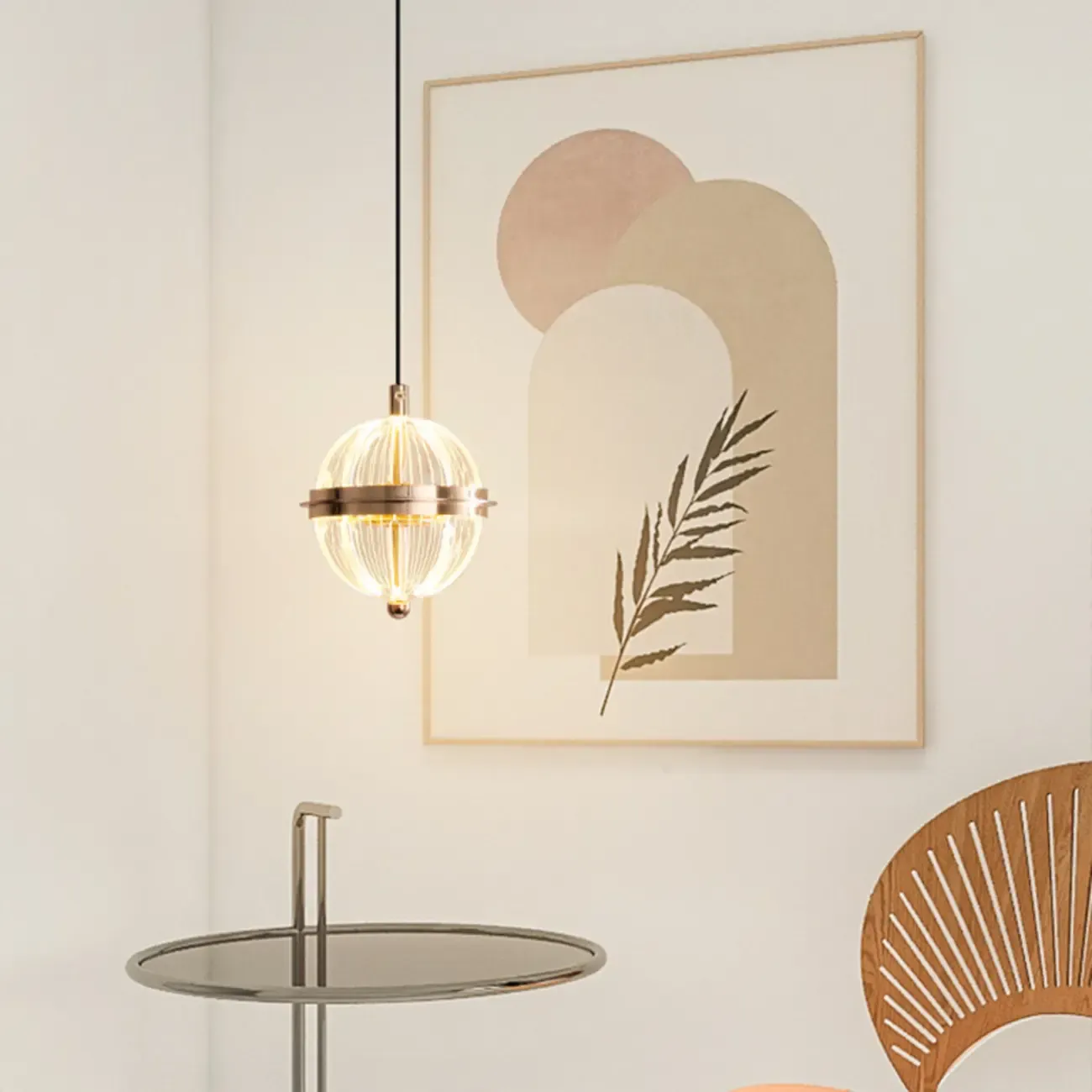 Mini Adjustable Clear Acrylic LED Dining Pendant Light