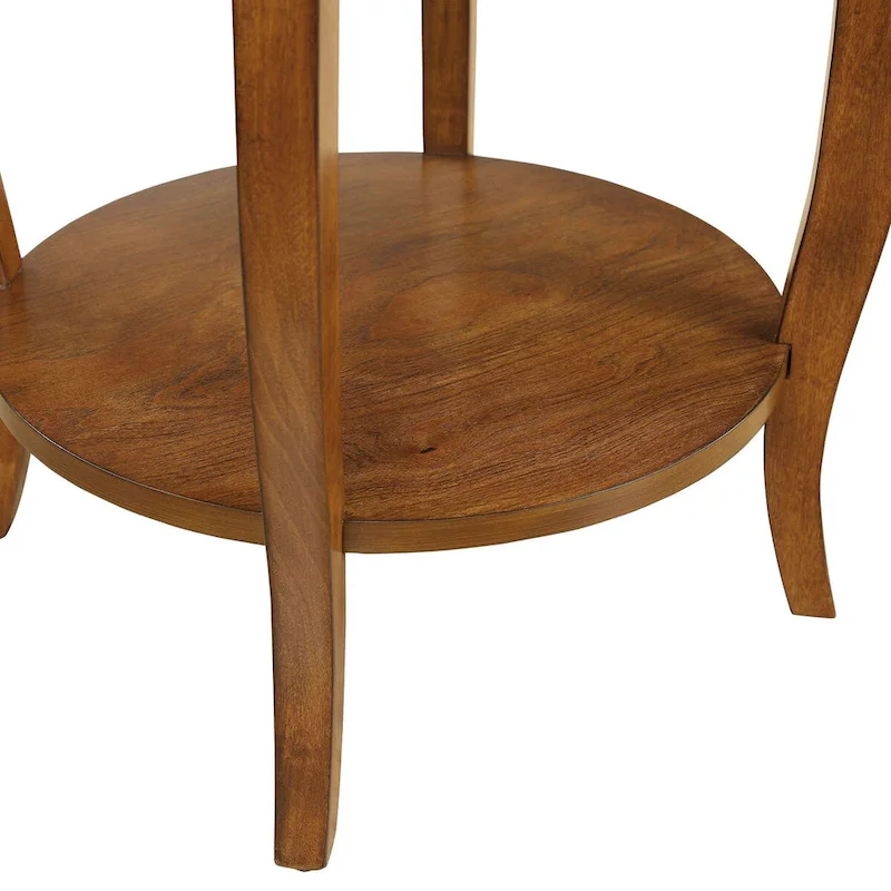 Walnut & Black End Tables by CUSchoice - 18Dia X 24H