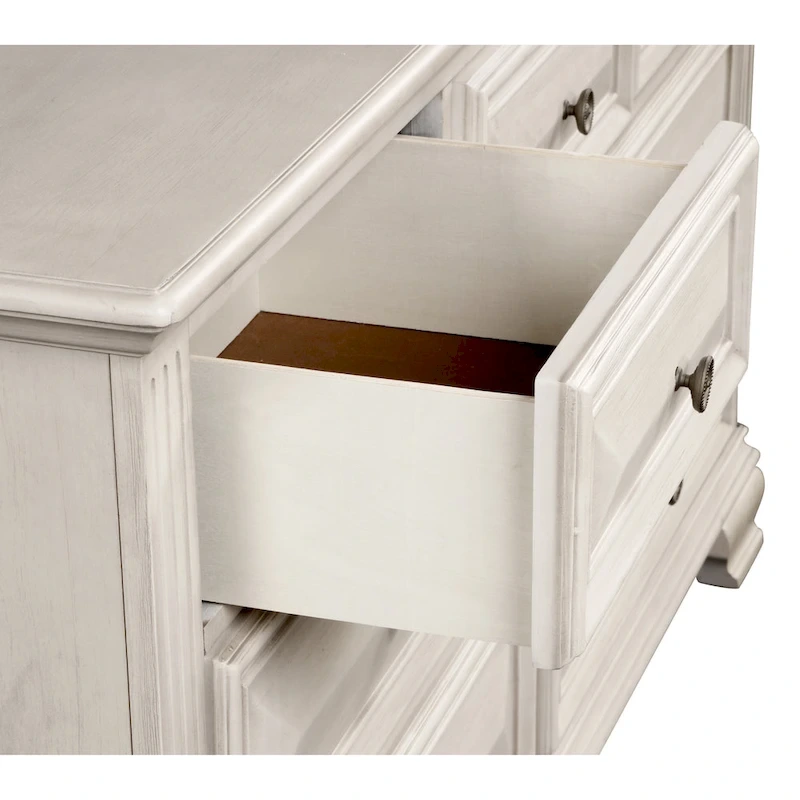 Roundhill Furniture Renova Distressed Parchment Wood 5-piece Bedroom Set