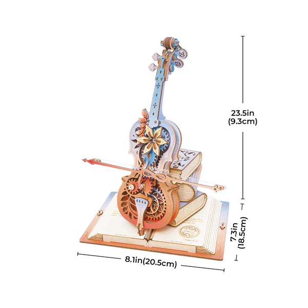 Robotime ROKR Symphony of Gorgeous Dreams Mechanical Music Box 3D Wooden Puzzle AMK63M