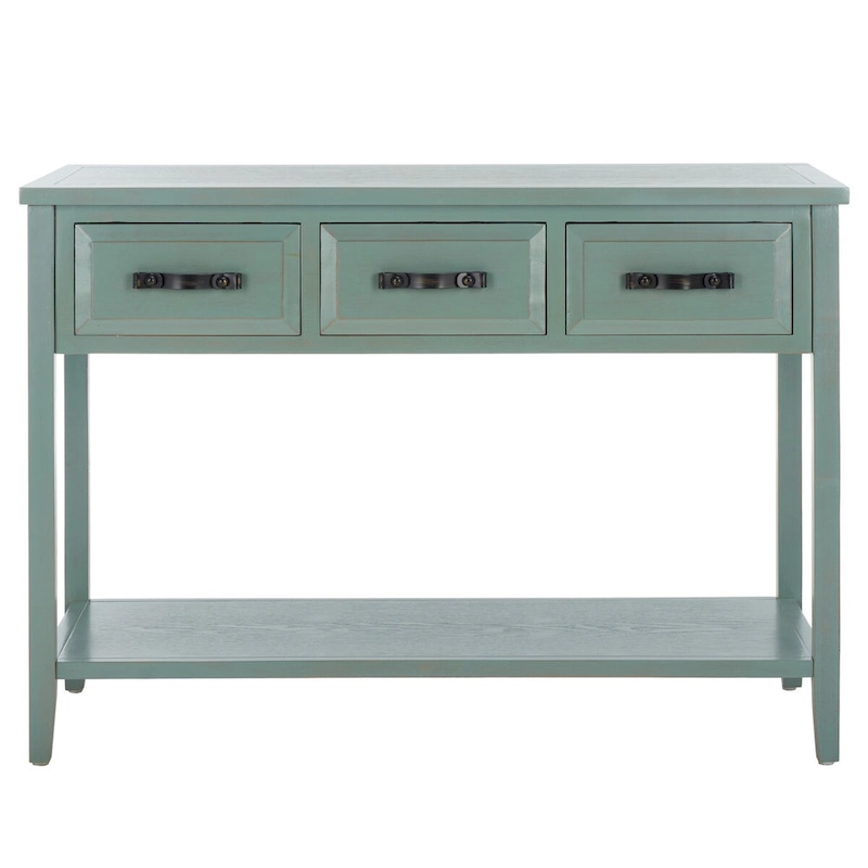 SAFAVIEH Jennette Black/ Walnut Console Table - 42Wx15Dx30H