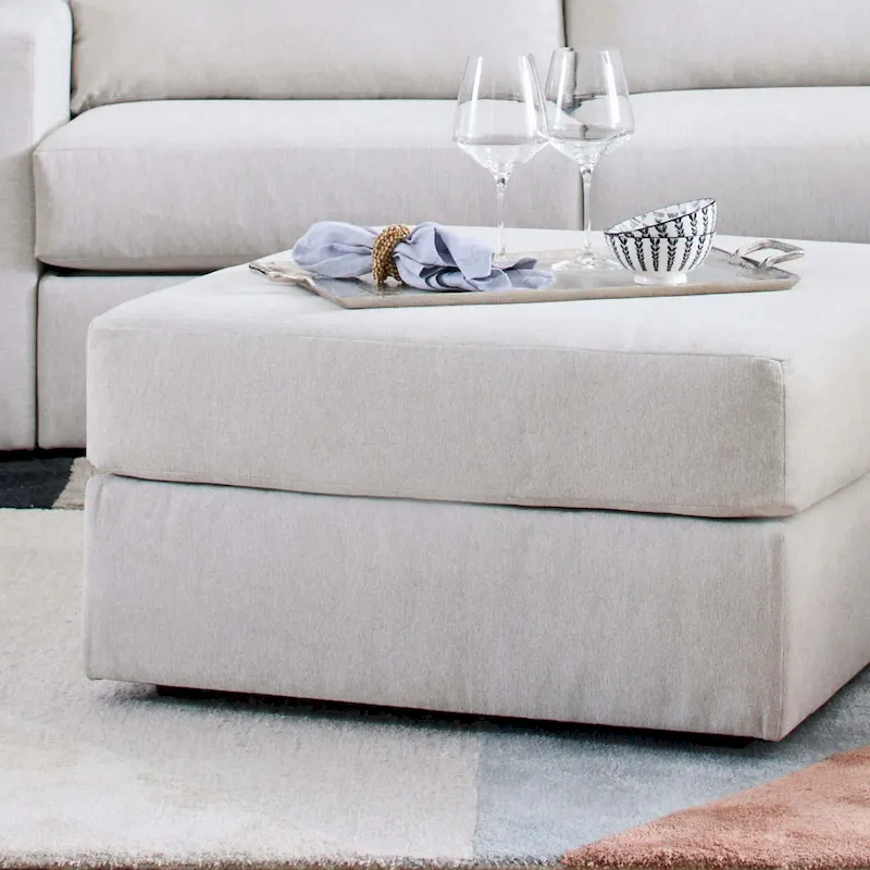 Flex 99 Upholstered Modular Sofa with Bumper Ottoman - 101 x 35 x 37