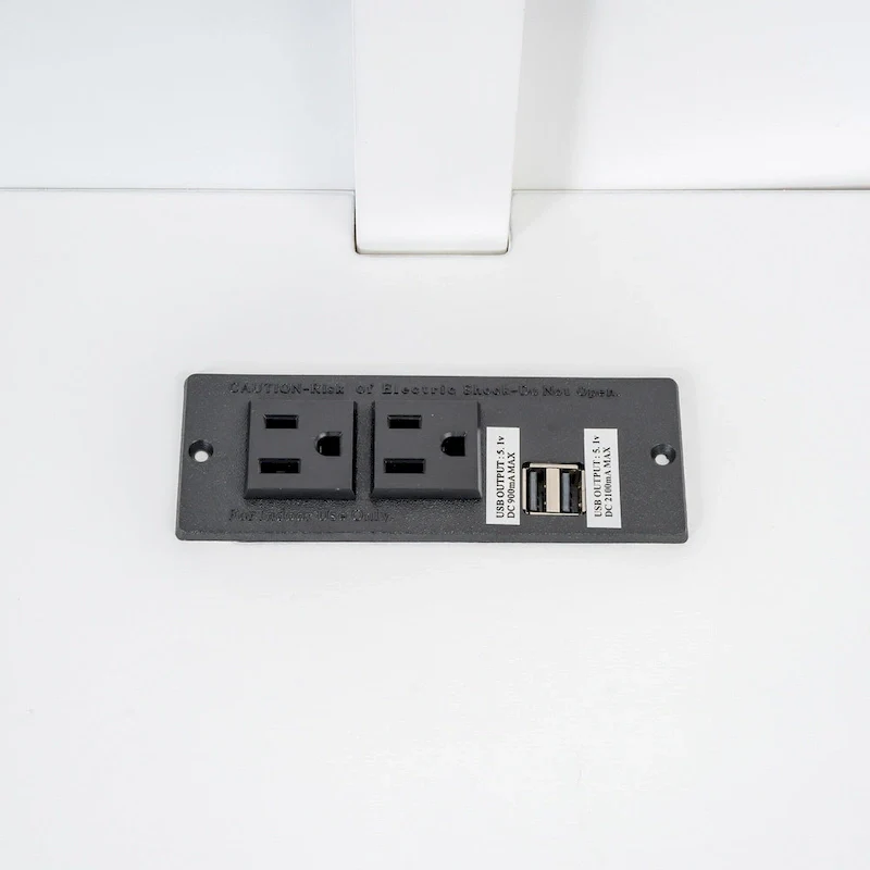 Full Daybed with Shelves, USB Charging, LED Lights & Twin Trundle