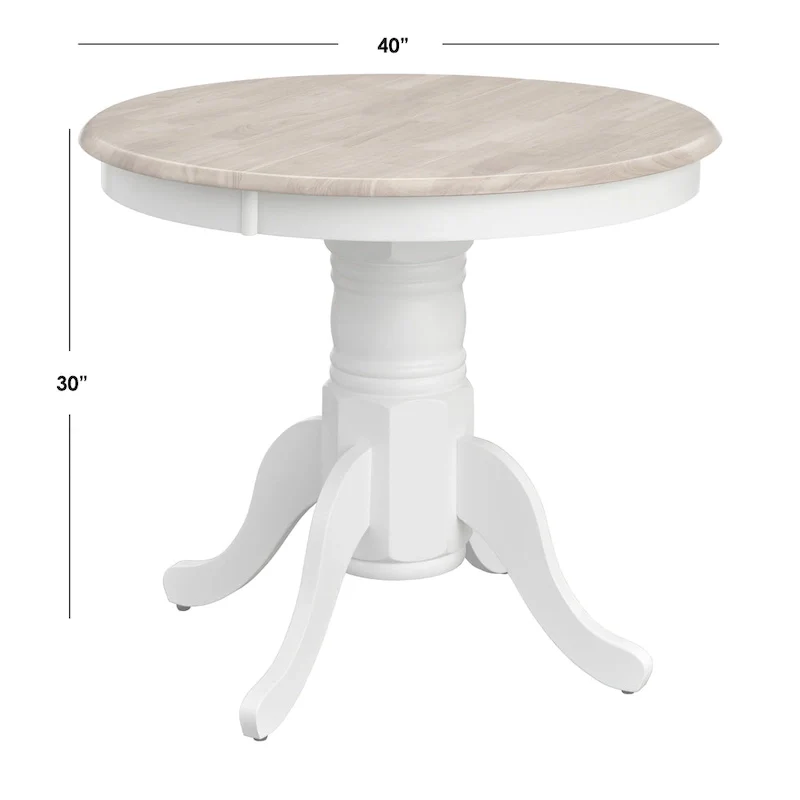 Matte Black Round Dining Table - 40