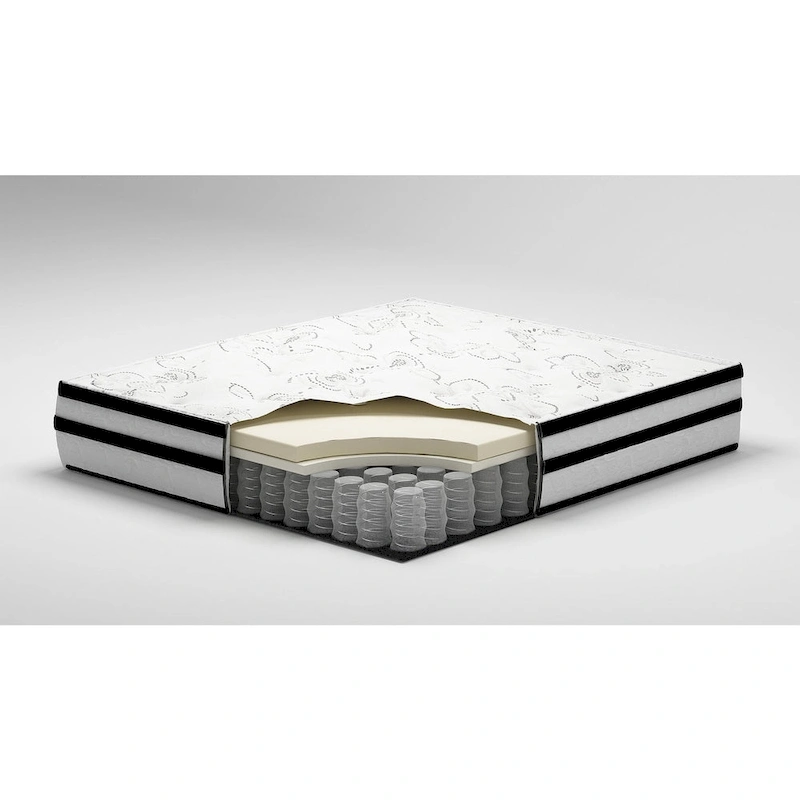 Signature Design by Ashley Chime 10 Inch Hybrid Black/White 2-Piece Mattress Package