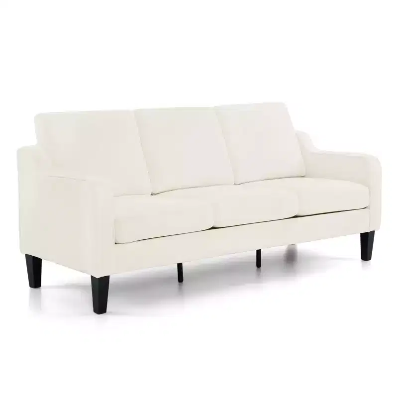 Living Room Couch Comfy Sofa Mid Century Modern 3-Seater Upholstered Soft Couches