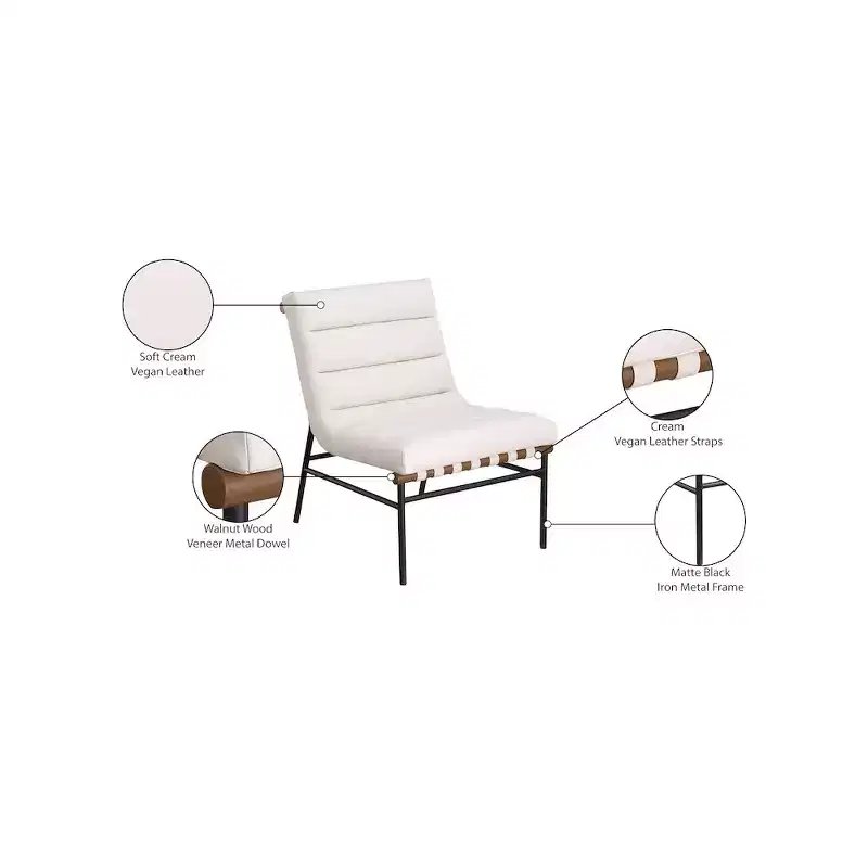 Meridian Furniture,Burke Vegan Leather Accent Chair