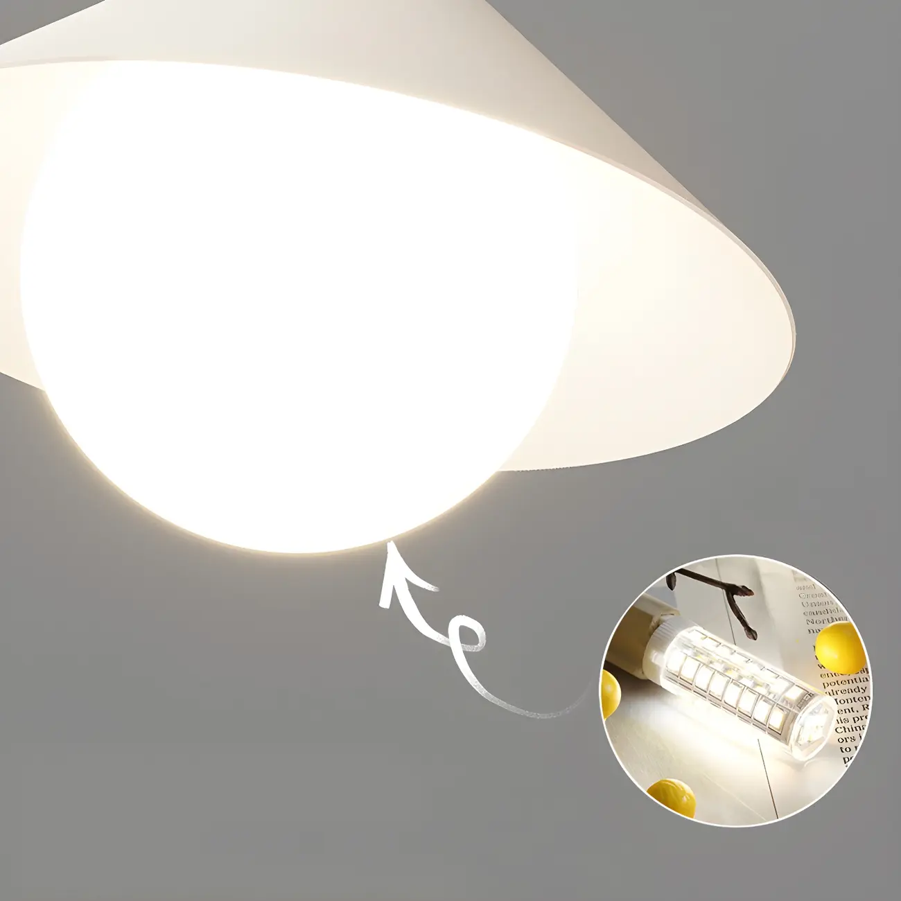 Sleek Modern White Metal Island Pendant Light