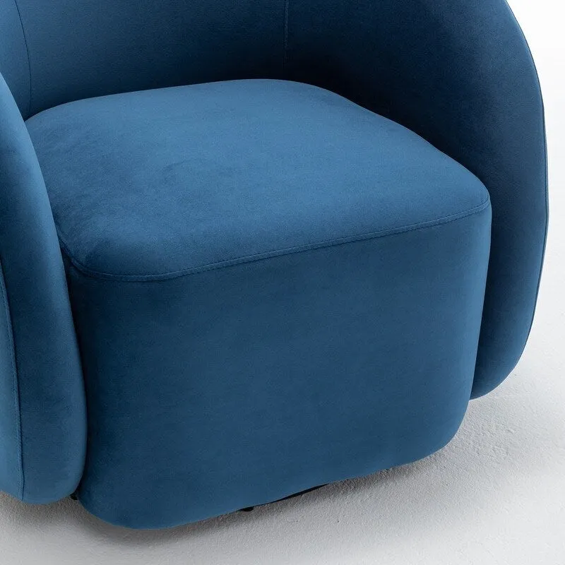 SEYNAR Modern Glam Velvet Upholstered 360 Degree Swivel Accent Armchair