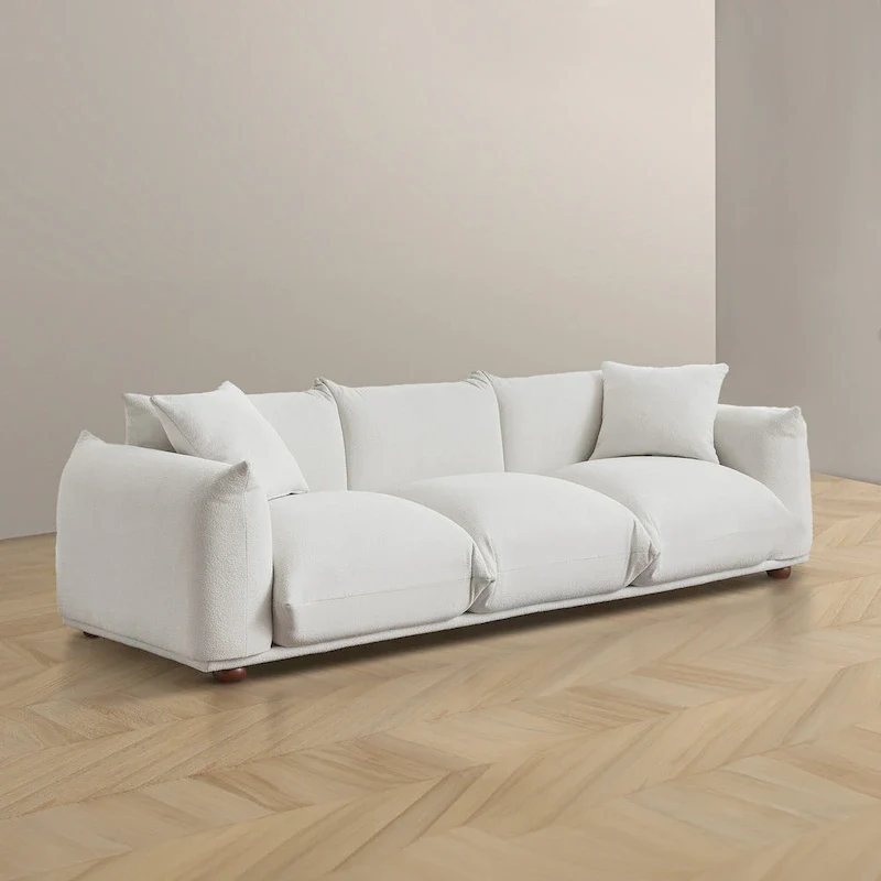 Arten Mid-Century Modern Luxury Boucle/Velvet Couch