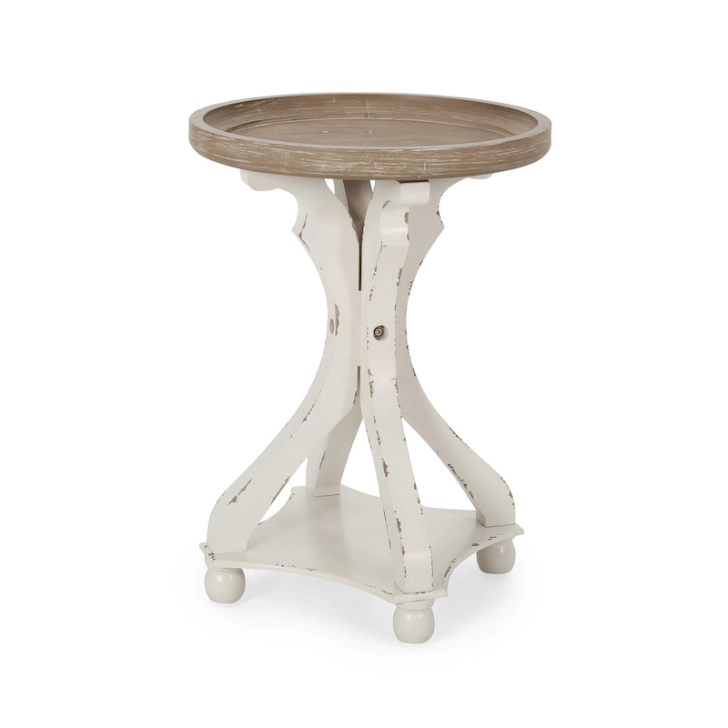 Callao French Country Accent Table with Round Top by Christopher Knight Home
