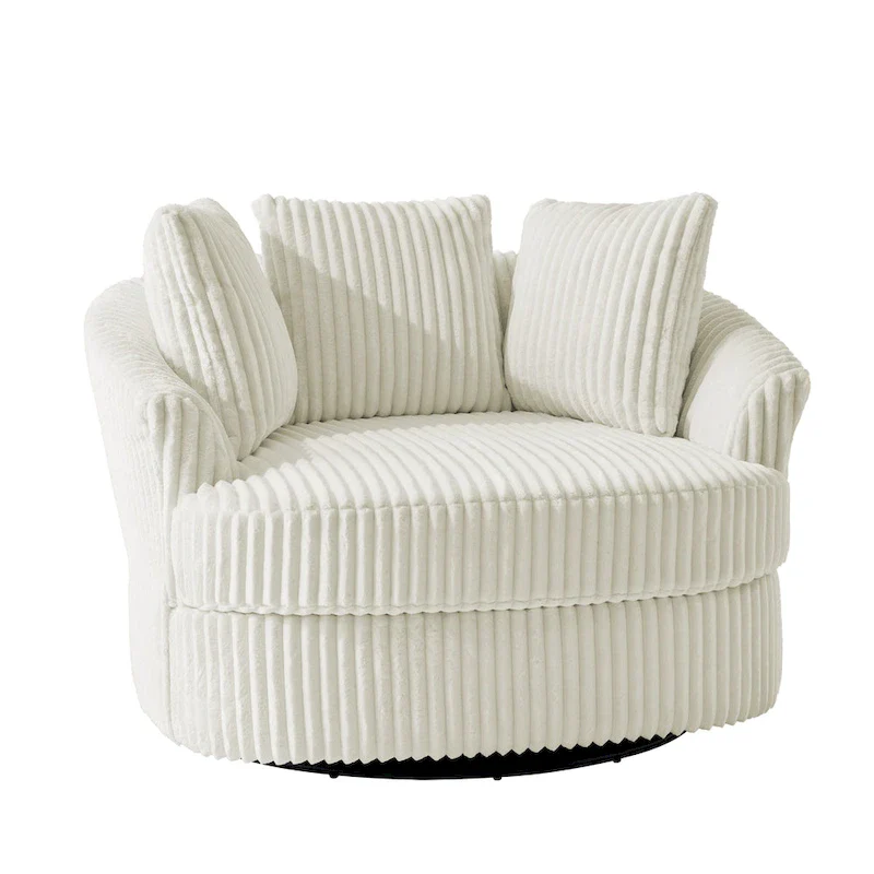 Swivel Tub Chair With Integrated Armrests And Removable, Washable Cover