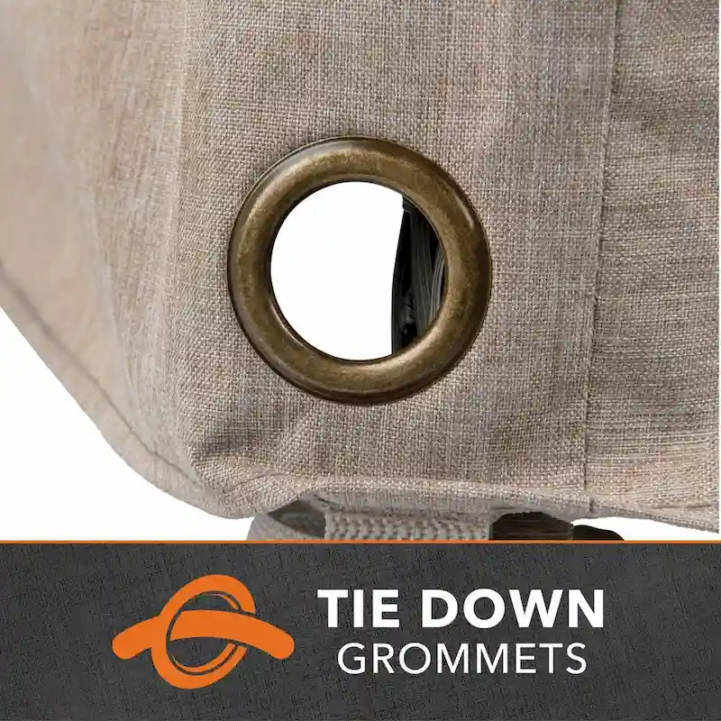 Modern Leisure Garrison Square Fire Pit Table Cover, Waterproof, 42  Square x 22 H, Sandstone