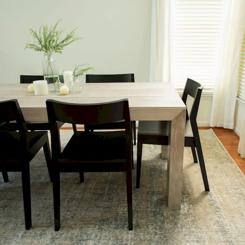 Plank and Beam 72   Modern Solid Wood Table and Chairs Dining Set