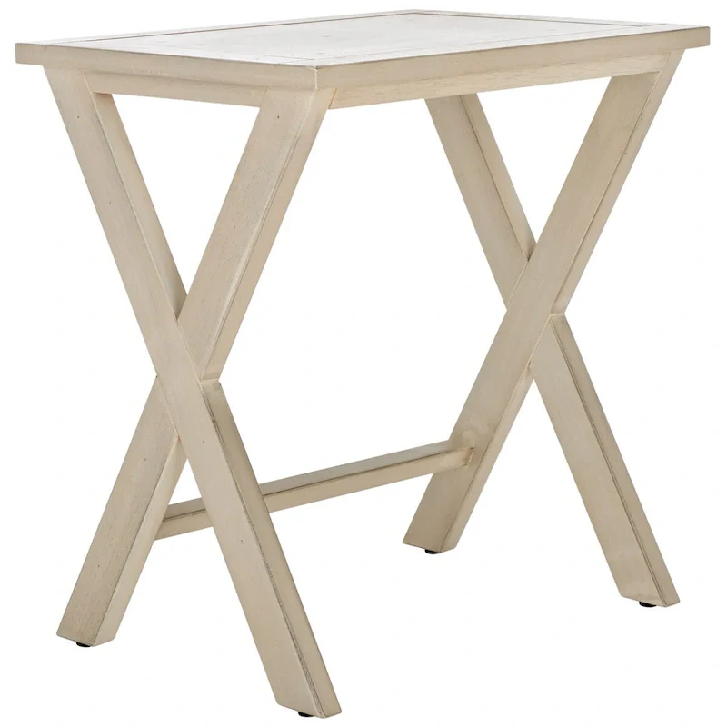 SAFAVIEH Izabela Antiqued White Birch Nesting Tables (Set of 3) - 24.4 x 16.5 x 23.8 - 24Wx17Dx24H