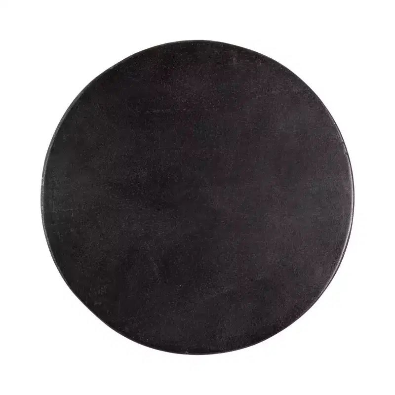 Kate and Laurel Omar Round Drink Table, Black, 9x9x20