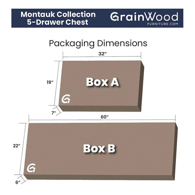 Montauk 5-drawer Solid Wood Chest