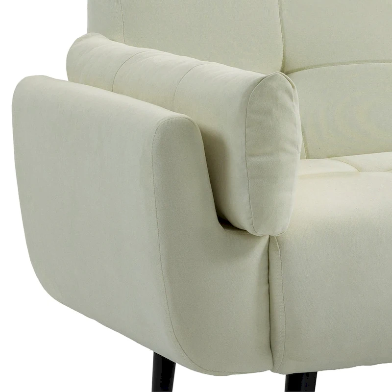 75 Convertible Sleeper Futon Sofa Bed With Adjustable Tufted Back