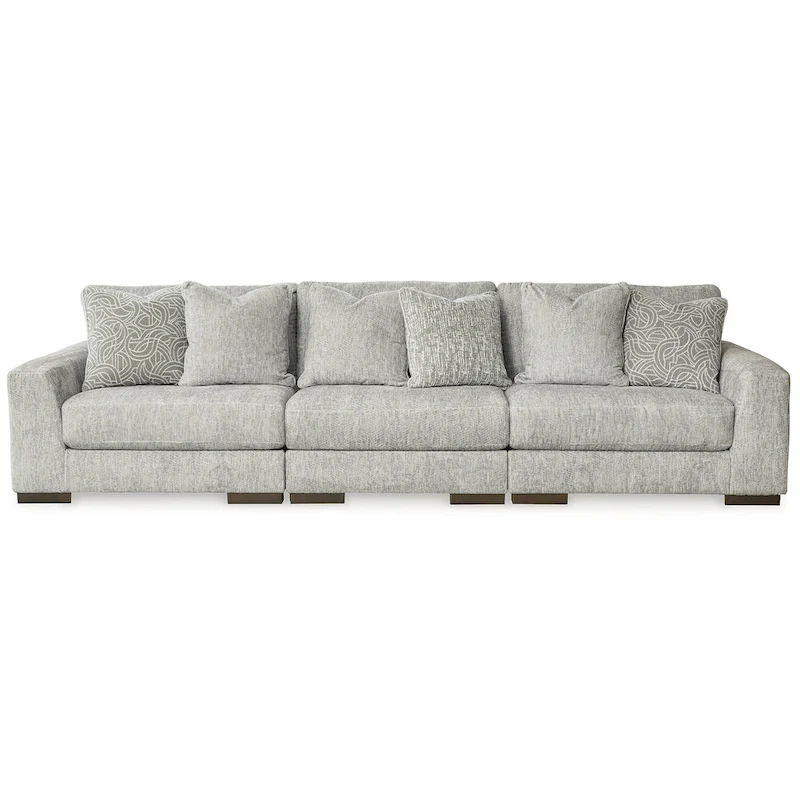 Signature Design by Ashley Regent Park Pewter 3-Piece Sofa - 137W x 44D x 39H