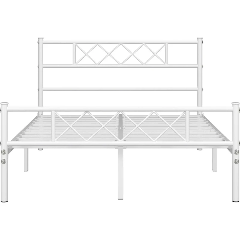 Yaheetech Metal Bed Frame Mattress Foundation with Slatted Bed Base