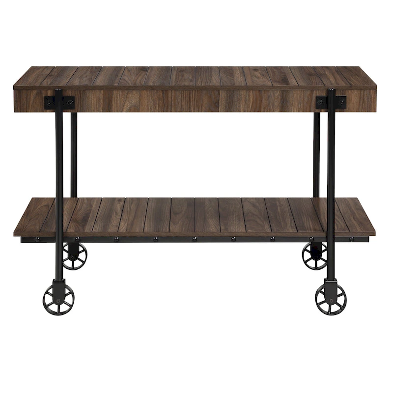 Hyssop Farmhouse 47-inch Metal 1-Shelf Console Table by Furniture of America