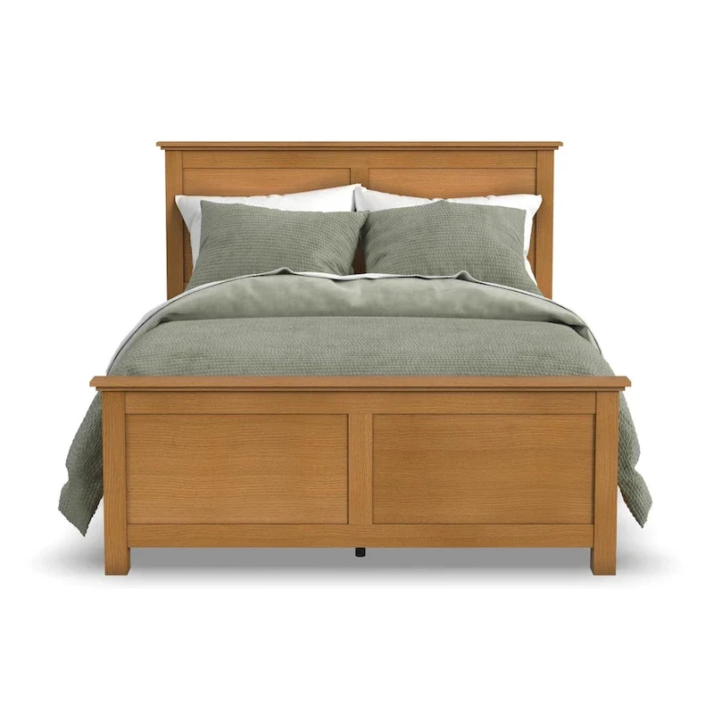 Brown Wooden Queen Bed