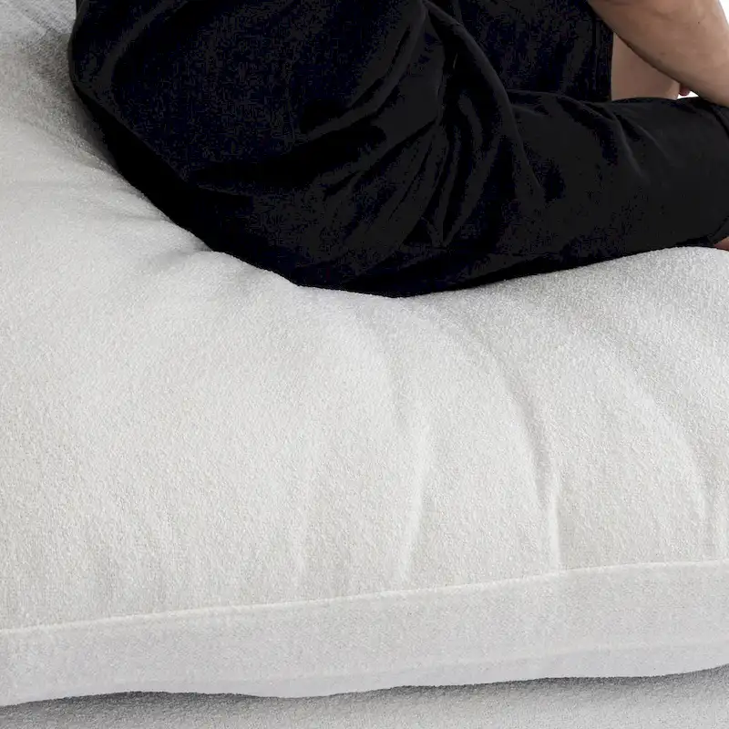 80   Linen Upholstered Loveseat Sofa Sectional Couch