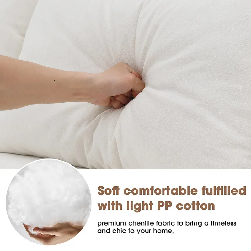 109*68 L-Shape Modular Sectional Living Room Sofa Set Couch Upholstered Sleeper Sofa Free Combination