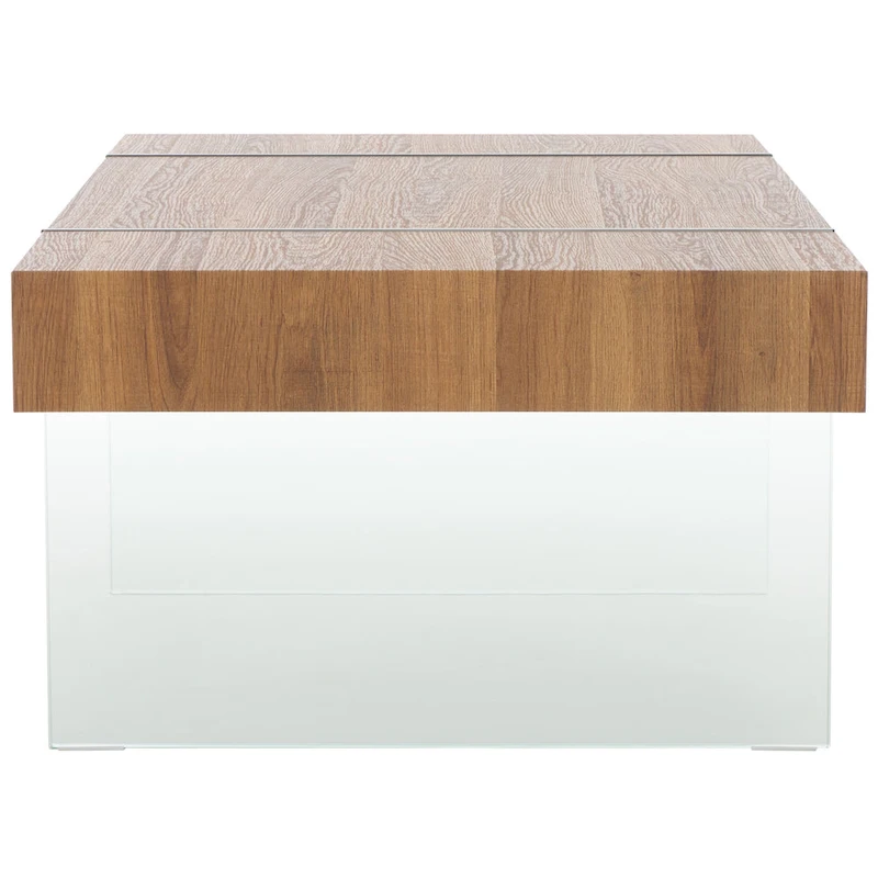 SAFAVIEH Pluma Glass Leg Rectangular Coffee Table - 43.3 W x 23.6 L x 15.7 H - 43Wx24Dx16H