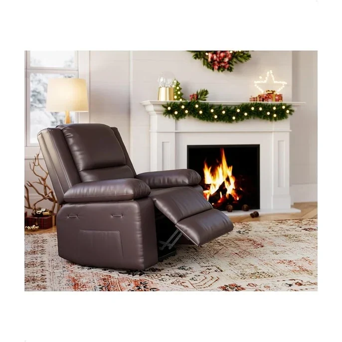 Leather Power Lift Recliner with Heat & Massage