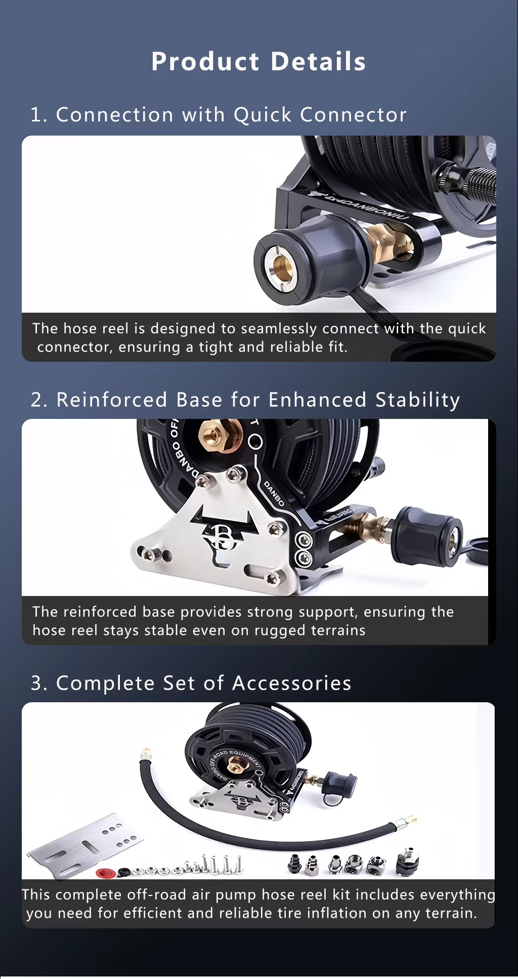 SEAPENG 7m All-Terrain Air Pump Hose Reel