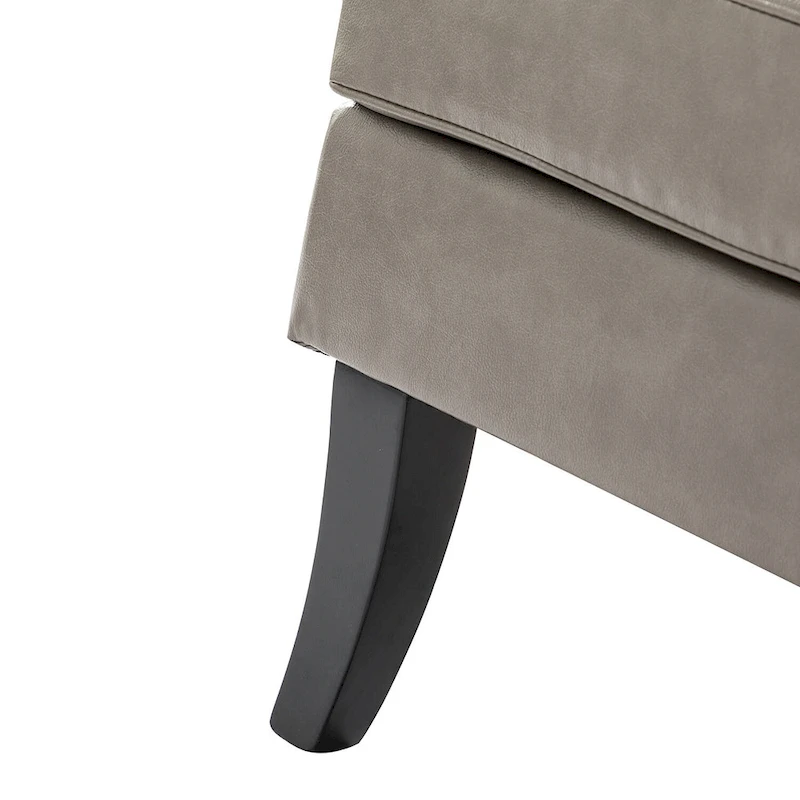 Nileus Modern Classic Polyester Accent Chair with Solid Wooden Legs Set of 2 by HULALA HOME