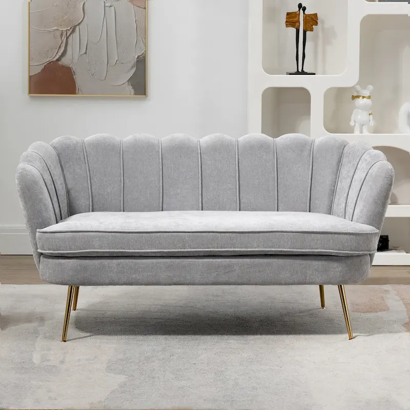 59W Mid-century Modern Tufted Loveseat Upholstered Sofa