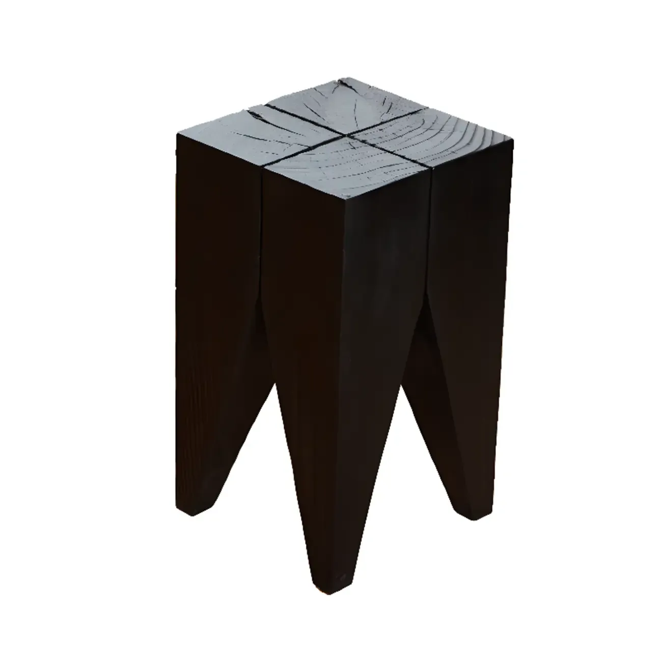 Hourglass Wooden Natural Finish Chairside Table