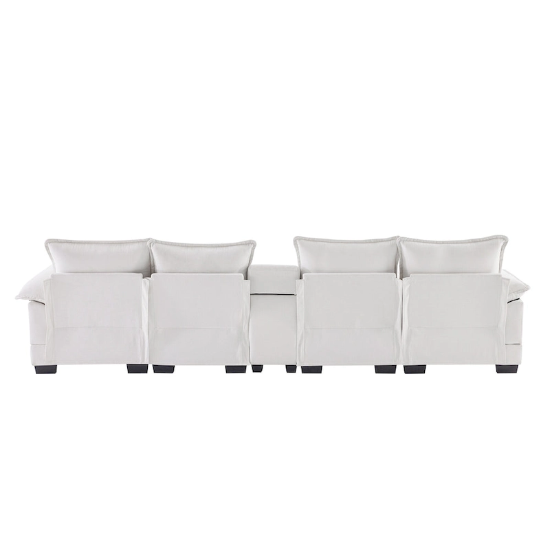 Modern U-shaped Cloud Sectional Couch, Convertible Sleeper Couch