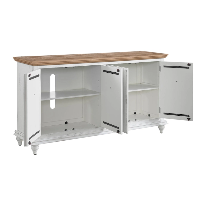 Garden District Solid Wood 65 TV Stand Console