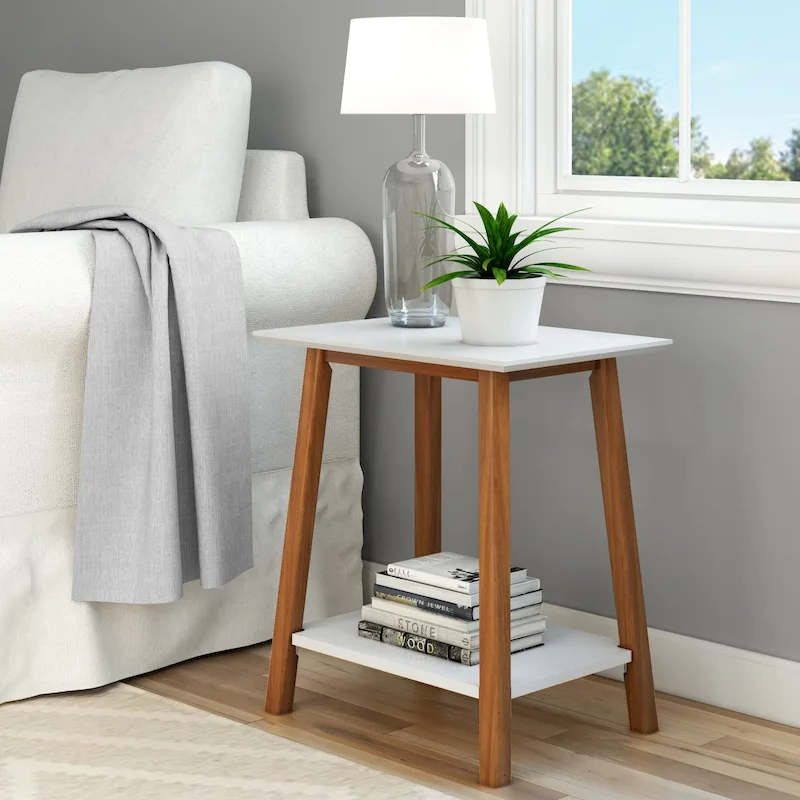 Plank and Beam Mid-Century Modern Accent End Table - 23 L x 16.25 W x 25.5 H