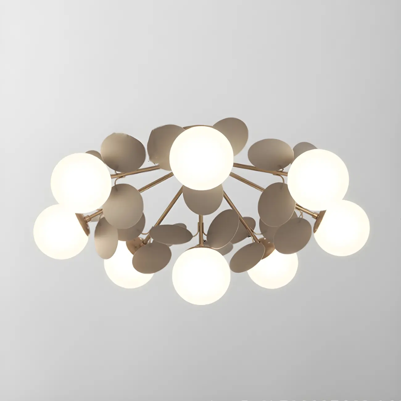 Modern Bedroom Glass Ball Semi Flush Mount Ceiling Light