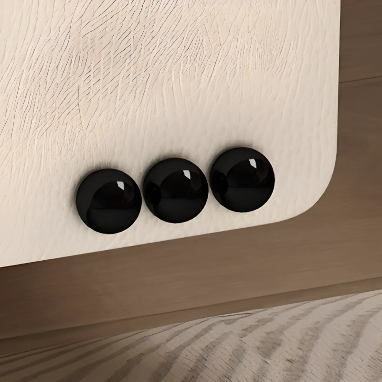 Elegant Modern White Faux Leather Wood Drawer Nightstand