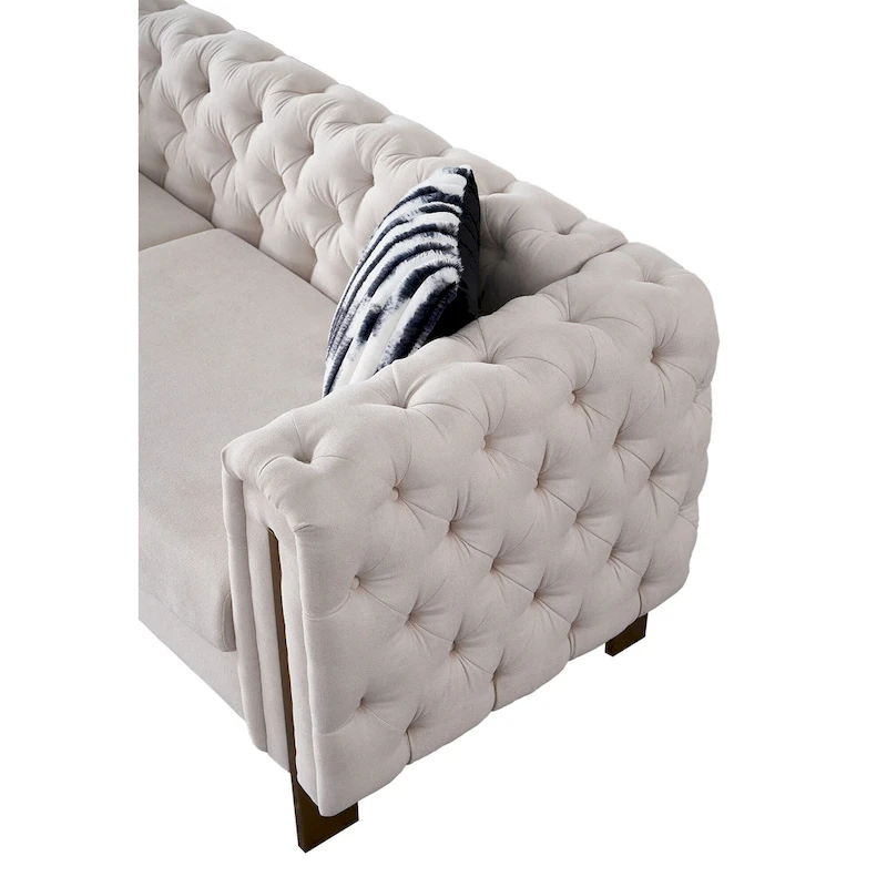 Modern Tufted Velvet Living Room Sofa
