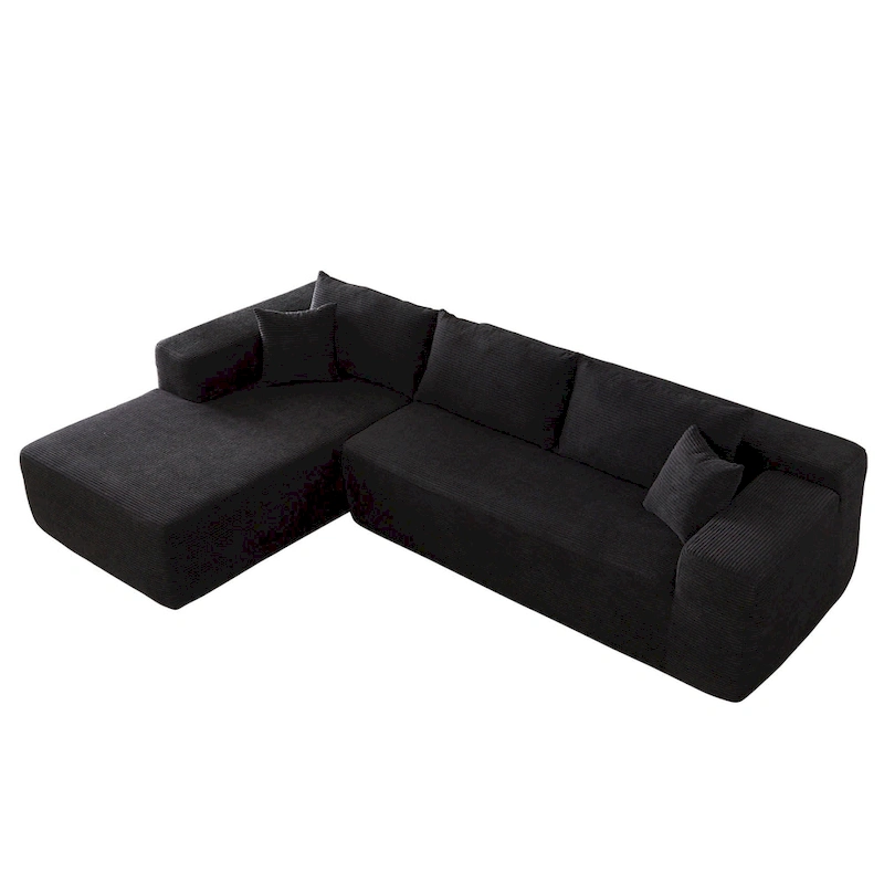 OVIOS Pit Stripes No Assembly Required Chaise Sofa