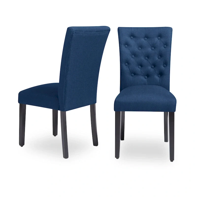 Fabric Armless Parsons Dining Chairs (Set of 2)